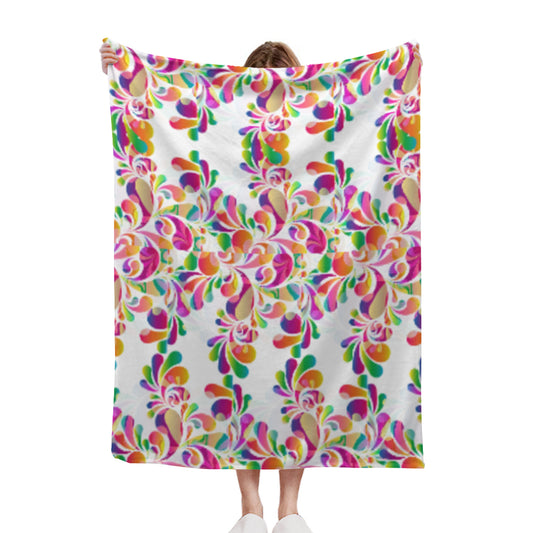 Colored Abstract Sherpa Blanket