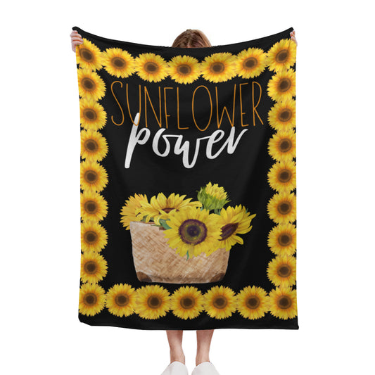 Sunflower Power 2 Sherpa Blanket